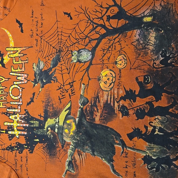 Orange Happy Halloween Graphic Top - Picture 3 of 5